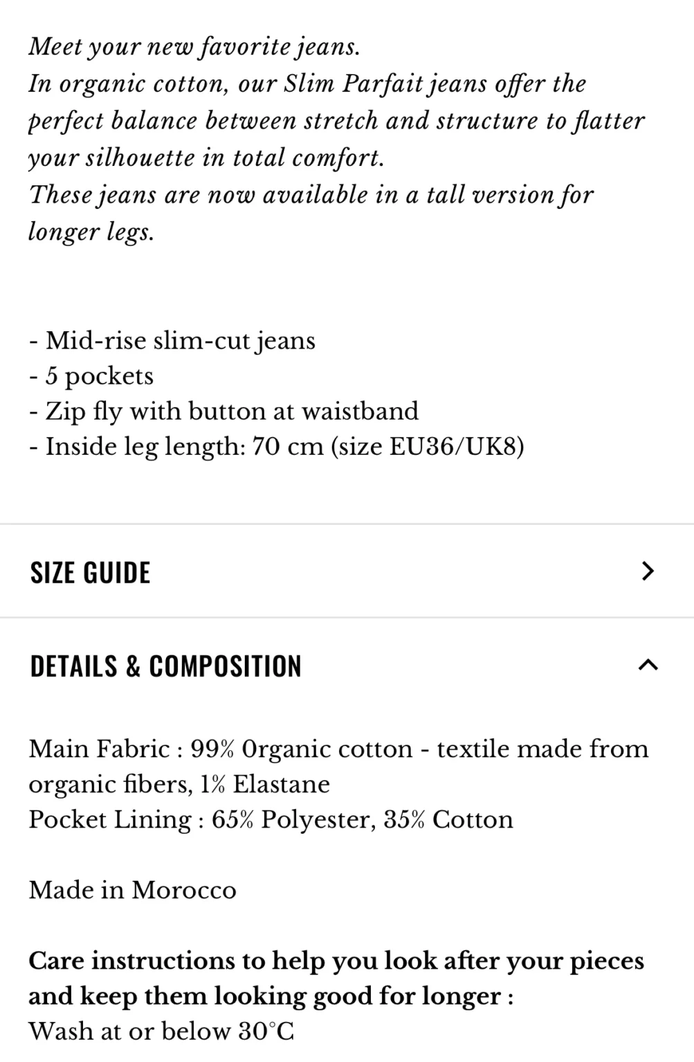 Image for Sézane Le Slim Parfait 36
