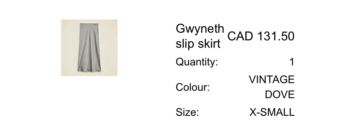 Image for J Crew Gwyneth Slip Skirt XS