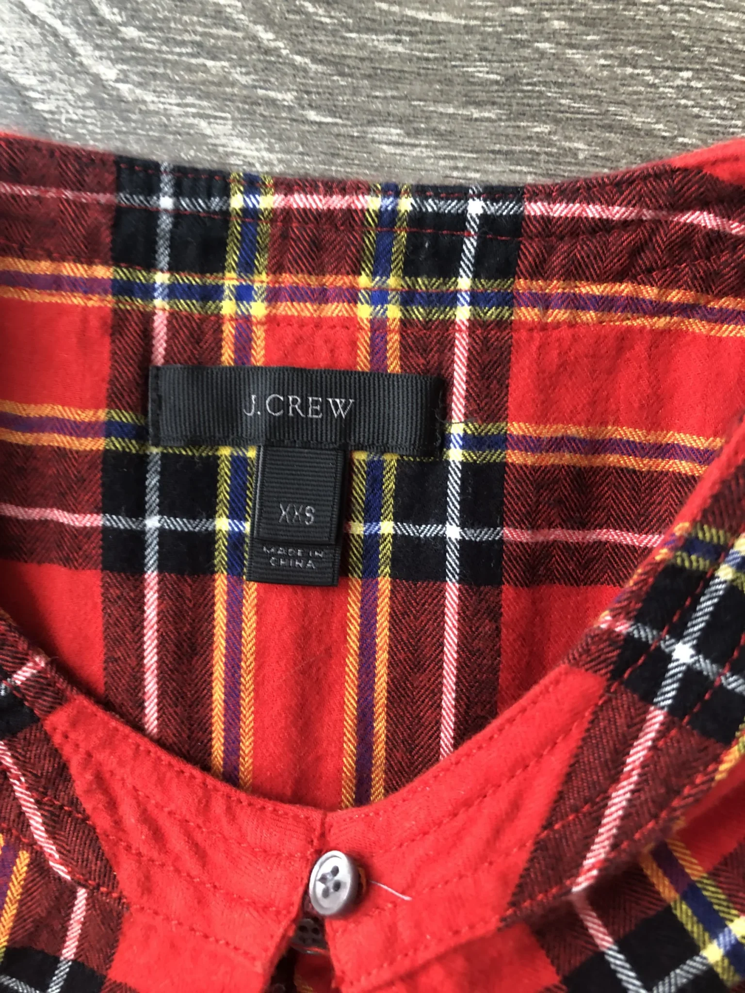 Image for J Crew Tartan Blouse XXS