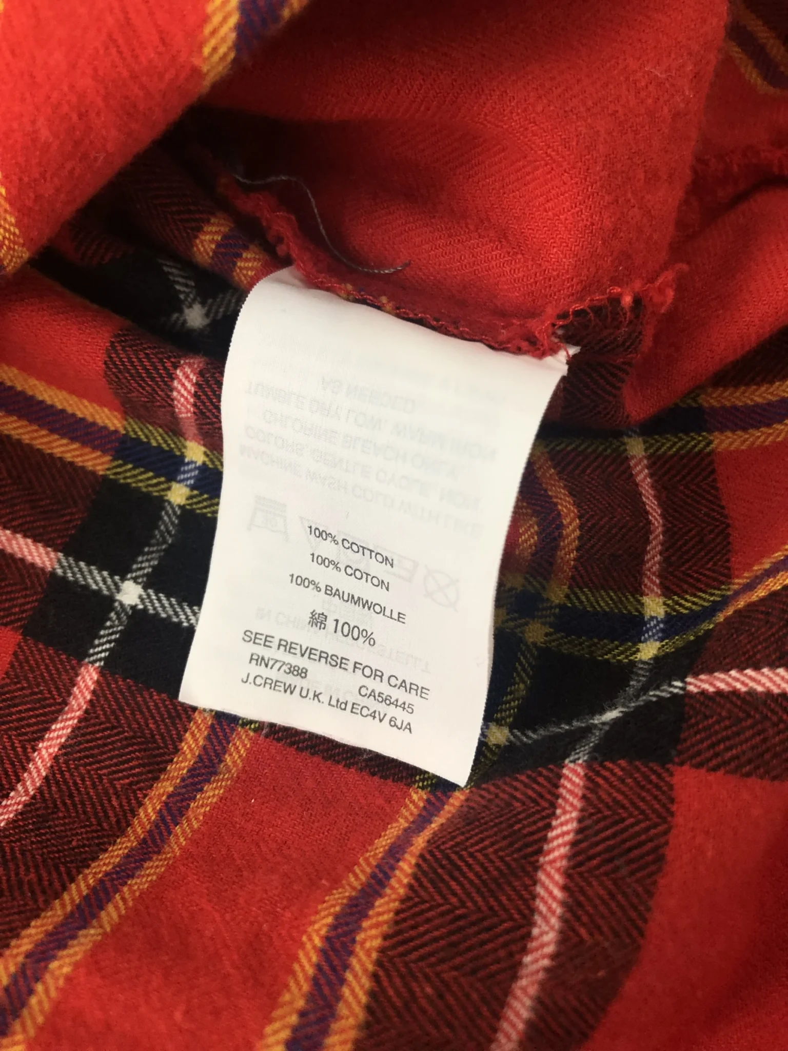 Image for J Crew Tartan Blouse XXS