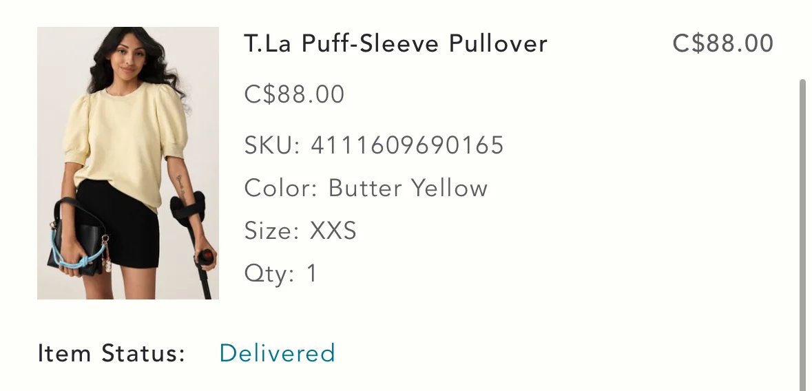 Image for Anthropologie T.La Puff Sleeve Pullover XXS