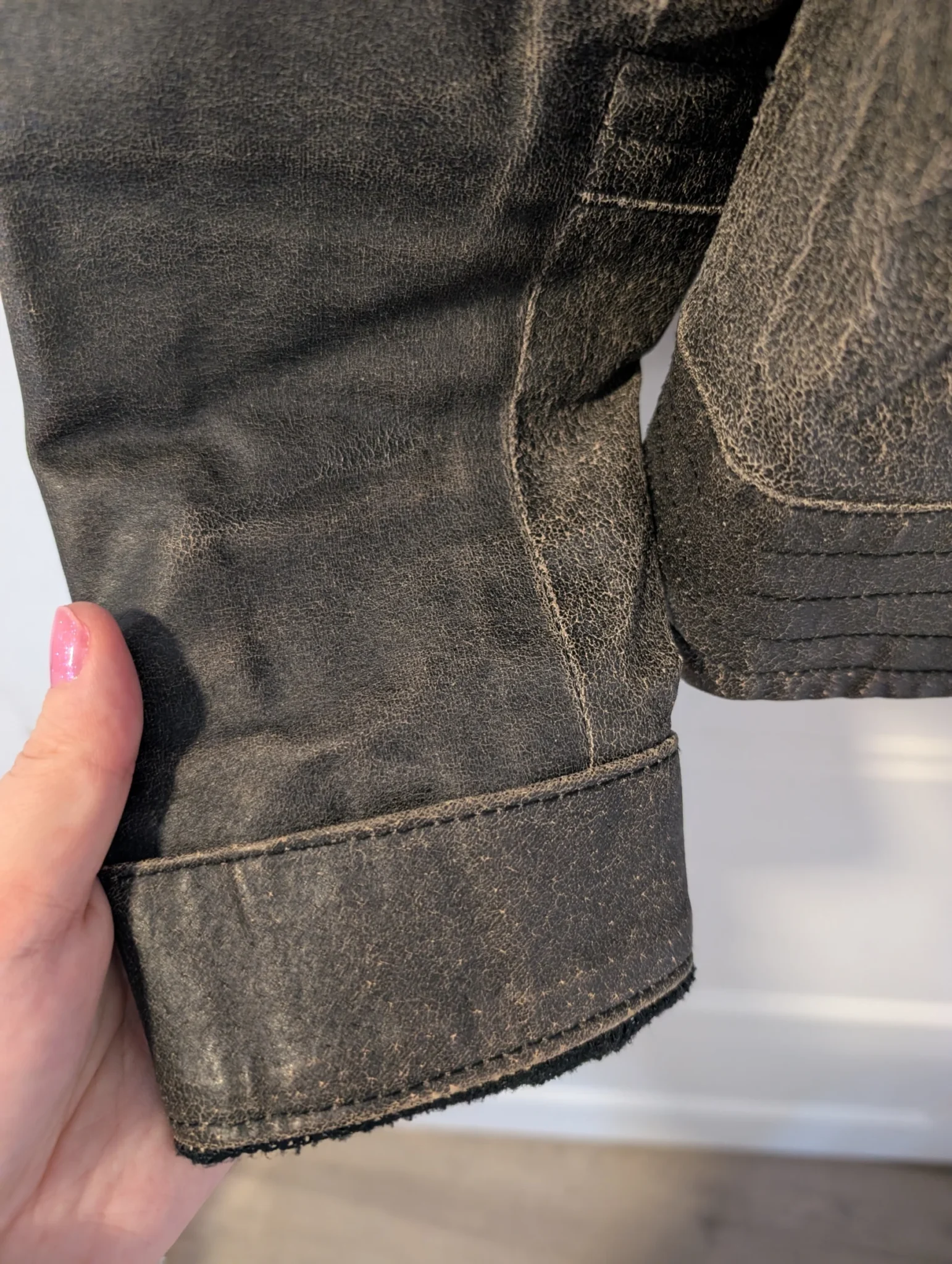 Image for Oscar Leopold/Manteau de Cuir Délavé SzM