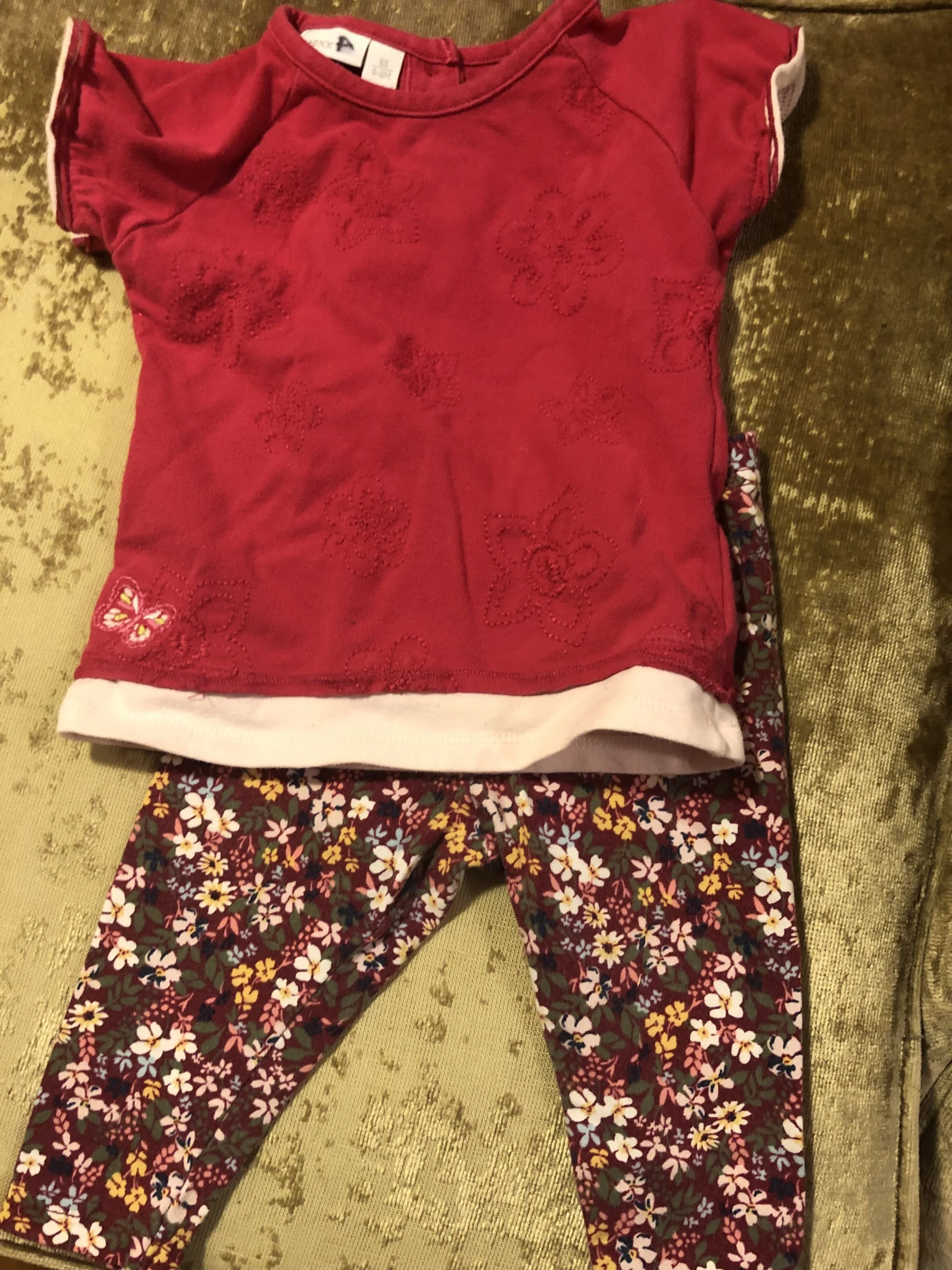 Tee shirt style tunique rouge framboise 3 mois Mexx seconde main