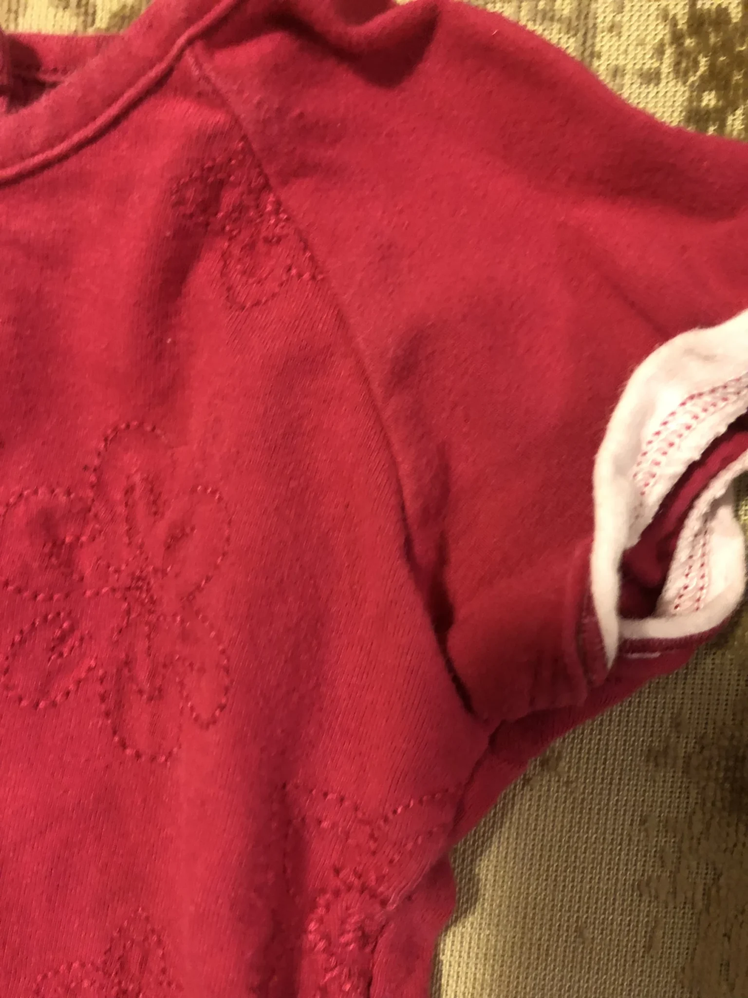 Image for Tee shirt style tunique rouge framboise 3 mois