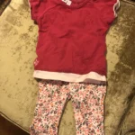 Thumbnail for Tee shirt style tunique rouge framboise 3 mois