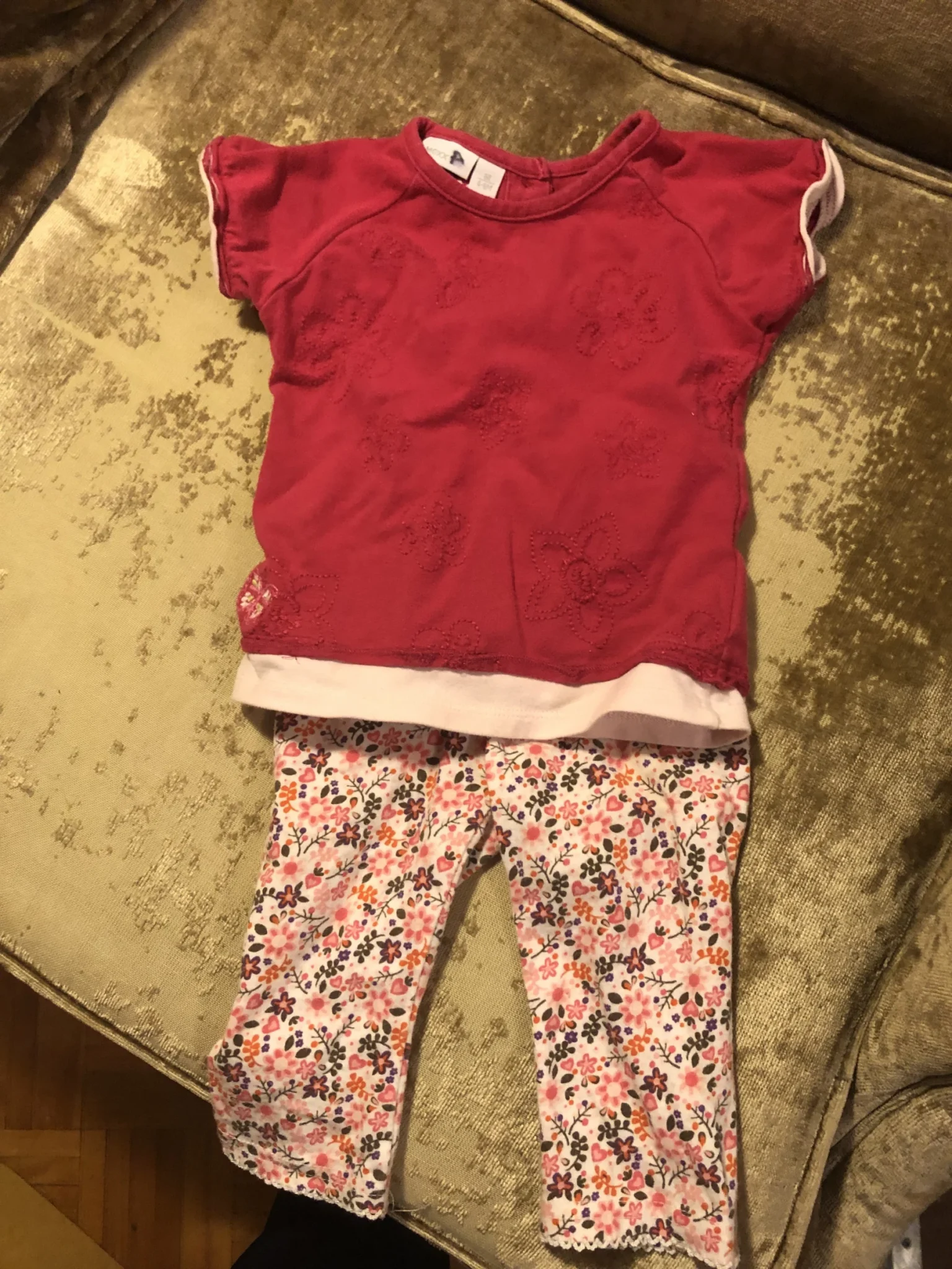 Image for Tee shirt style tunique rouge framboise 3 mois