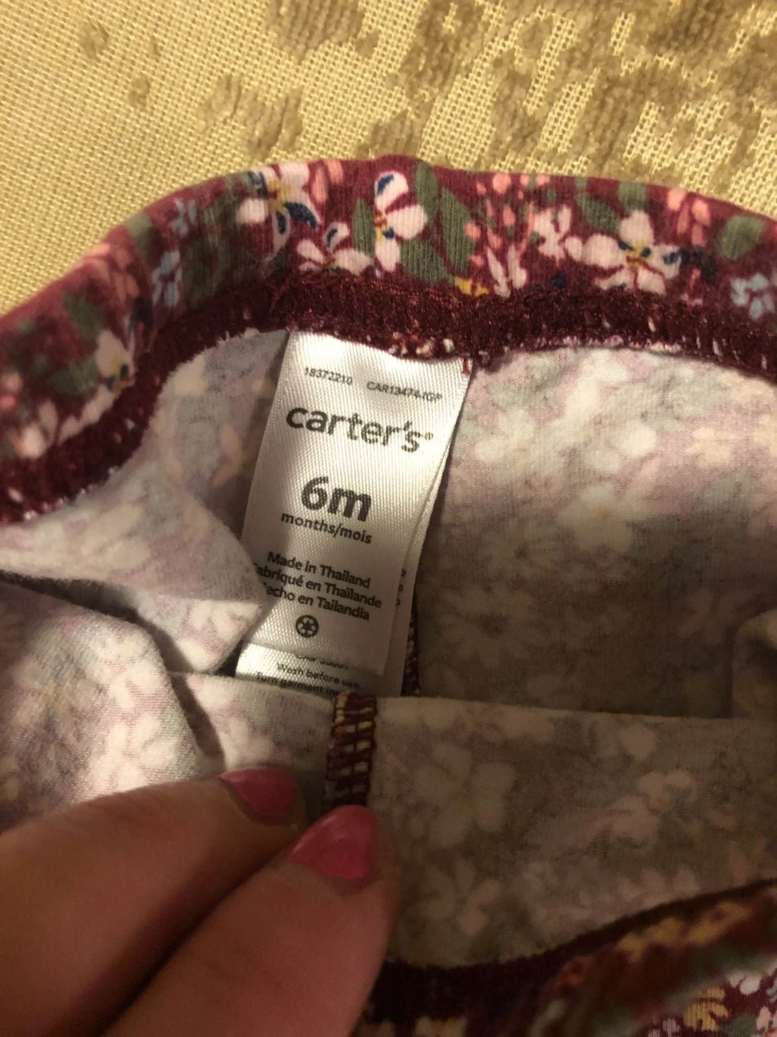 Image for Leggings bébé bordeaux-prune 6 mois