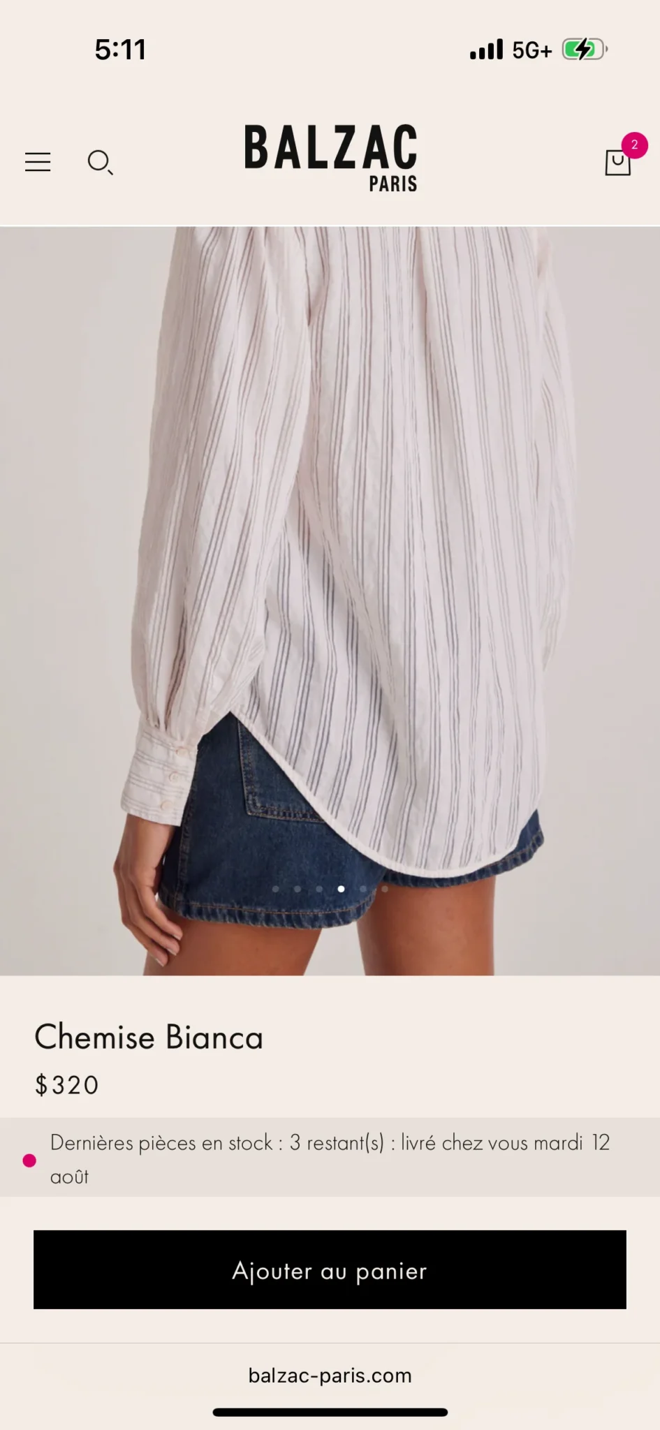 Image for Balzac Bianca 34 shirt