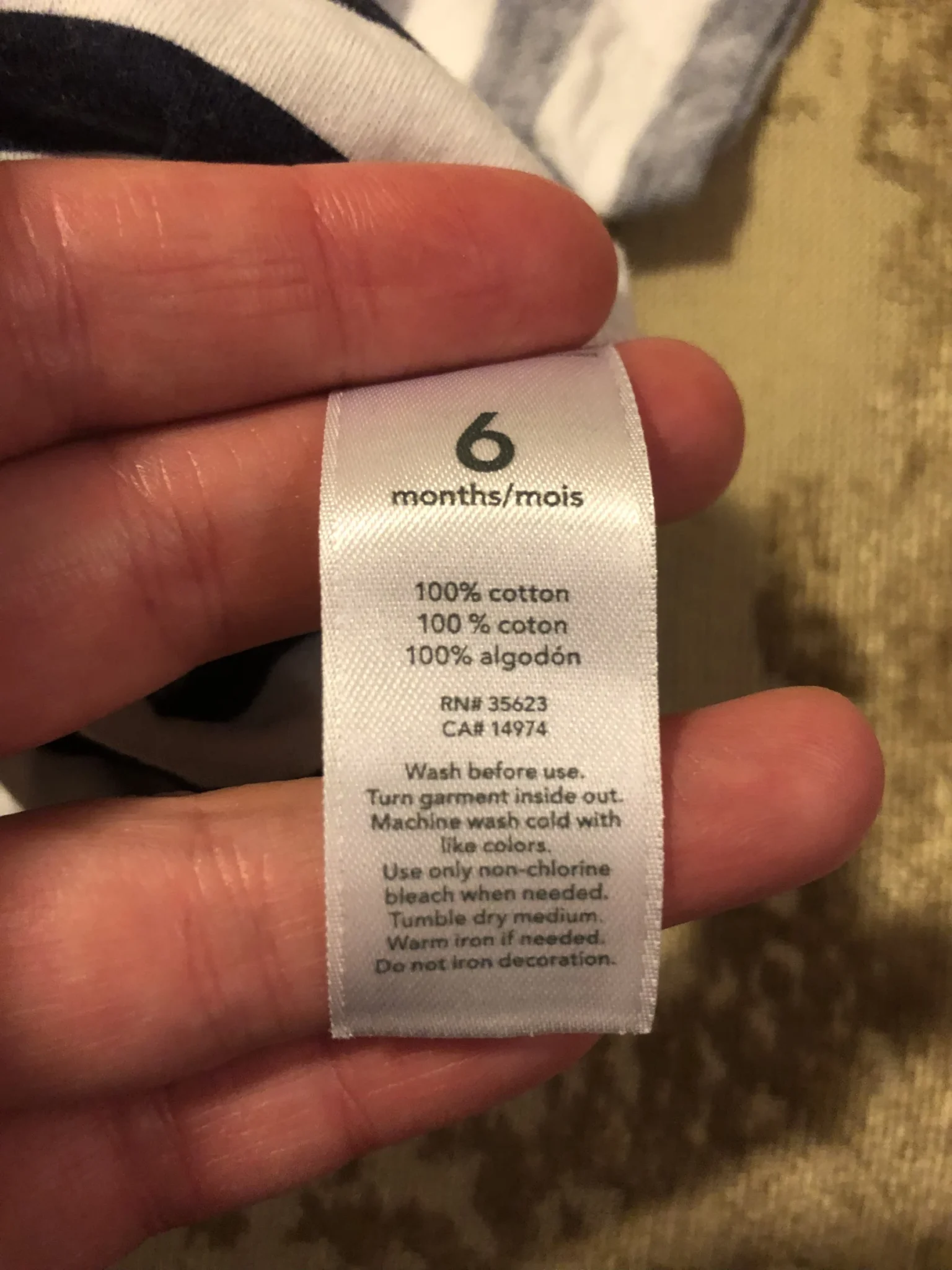 Image for Tee capitaine bébé unisexe 6 mois