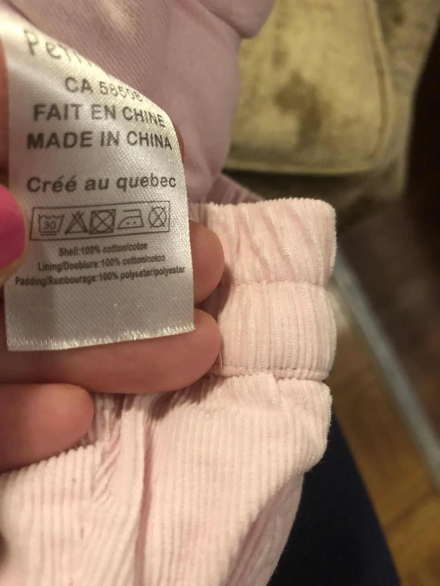 Image for Pantalon doublé 9 mois fait très petit