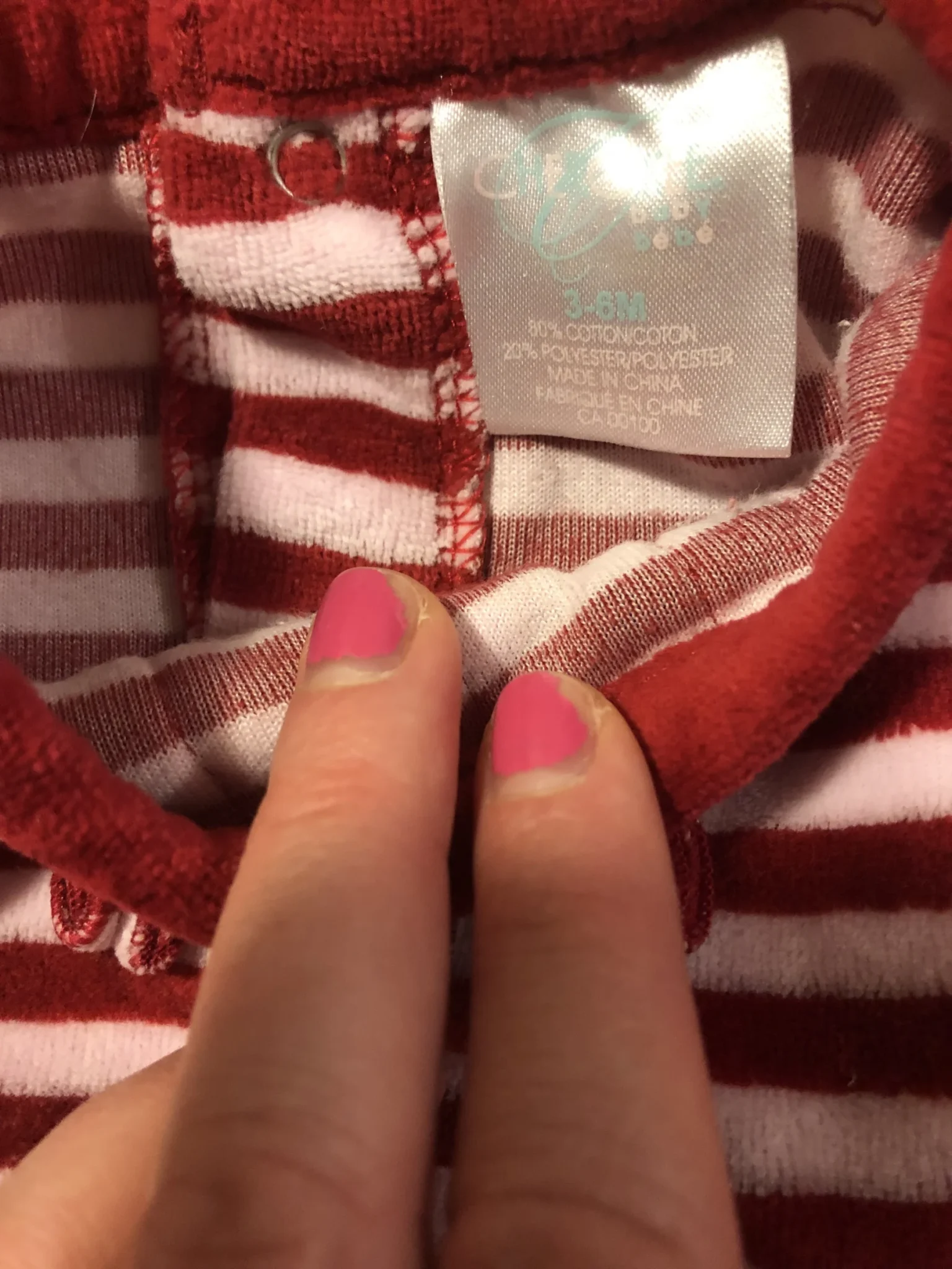 Image for Robe rouge et rose 3-6 mois