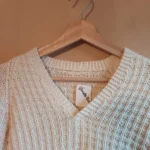 Thumbnail for Vintage ecru knitted jumper