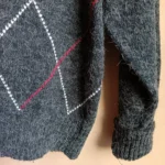 Thumbnail for Grey vintage style jacquard jumper