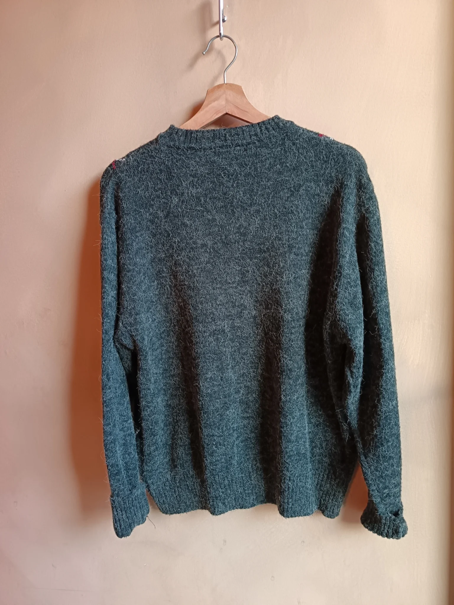 Image for Grey vintage style jacquard jumper