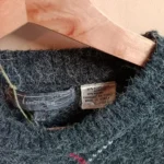 Thumbnail for Grey vintage style jacquard jumper