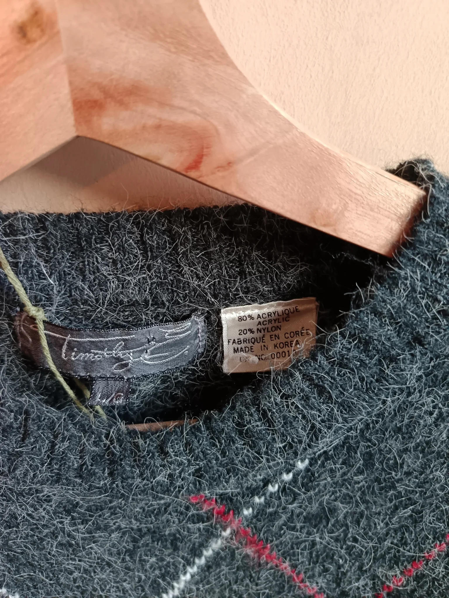 Image for Grey vintage style jacquard jumper