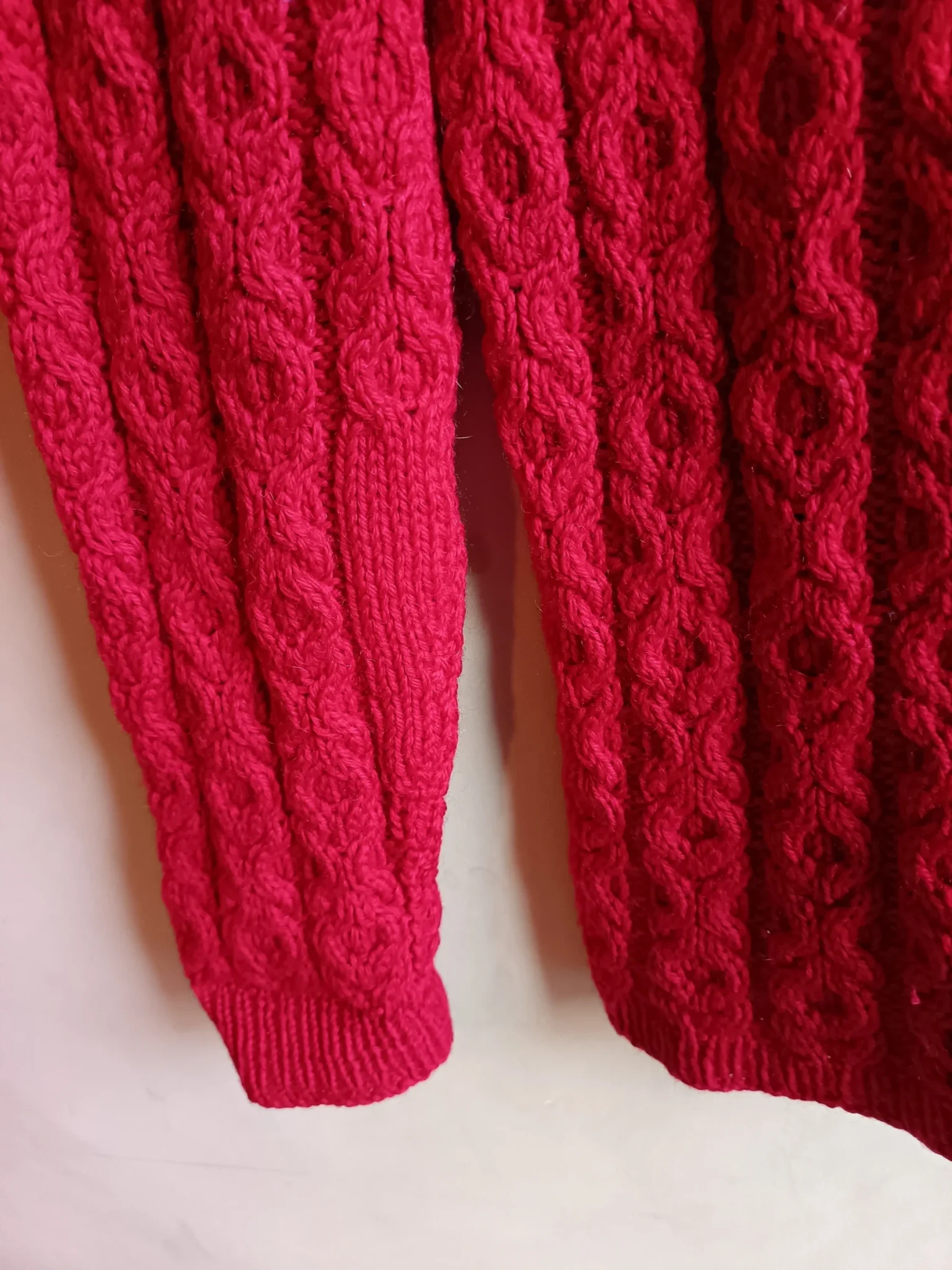 Image for Red vintage-style cable jumper