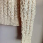 Thumbnail for Gilet torsadé jaune beurre style vintage