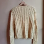 Thumbnail for Gilet torsadé jaune beurre style vintage