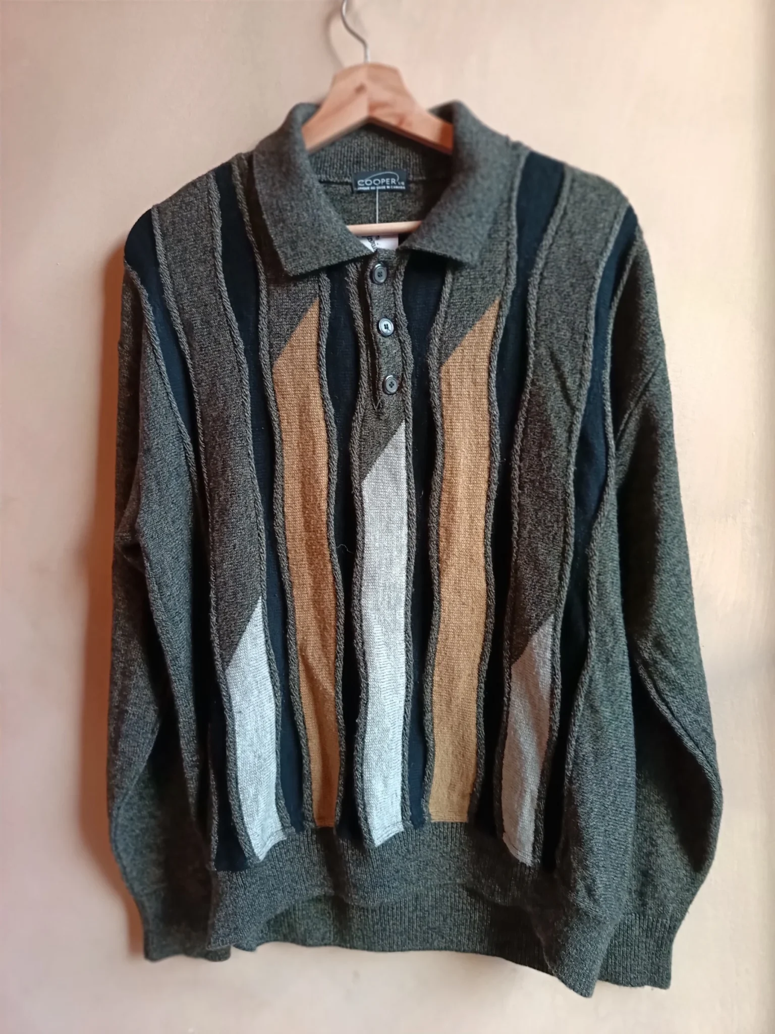 Featured image for Vintage Made in Canada wool blend printed jumper