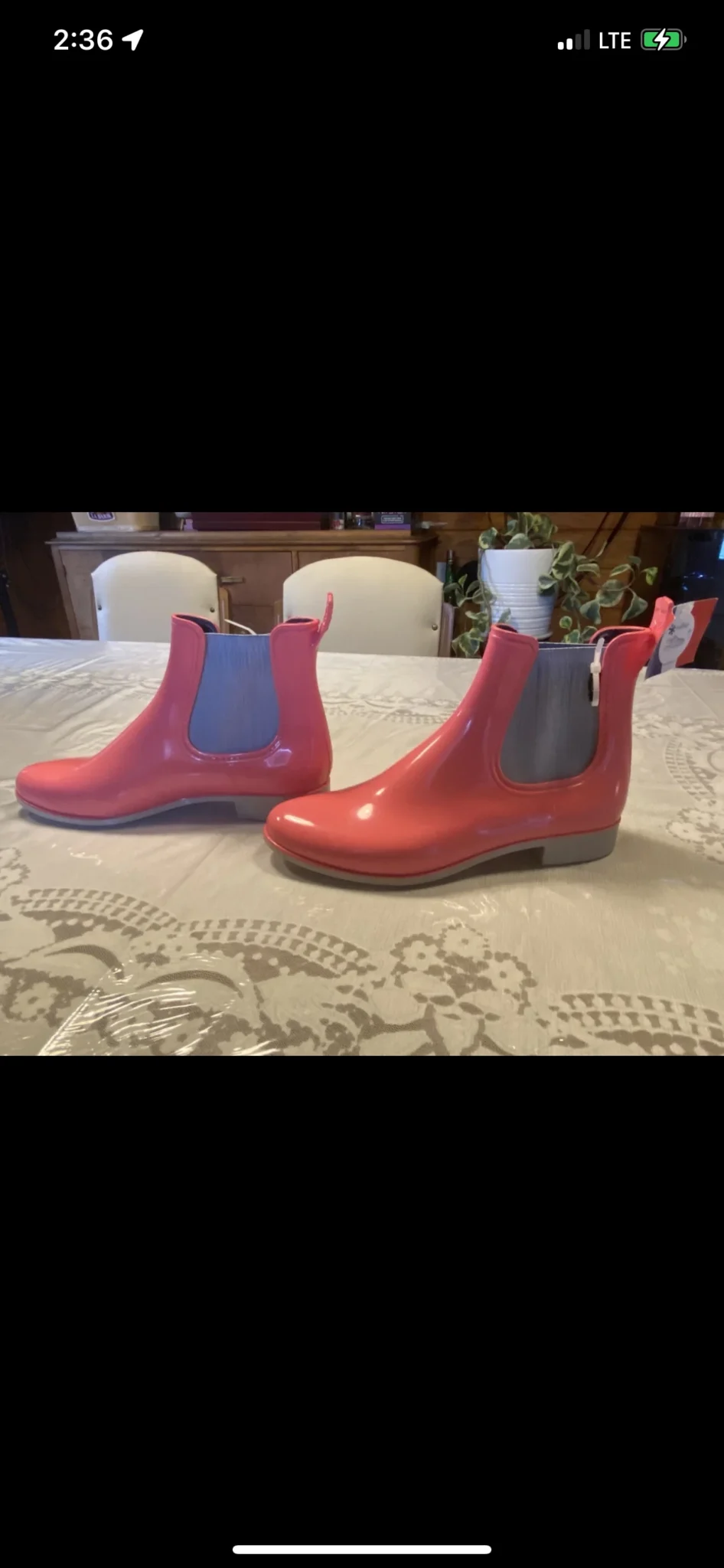 Image for Méduse Bottes de pluie Chelsea rose corail pour femmes - Taille US 9 NEW