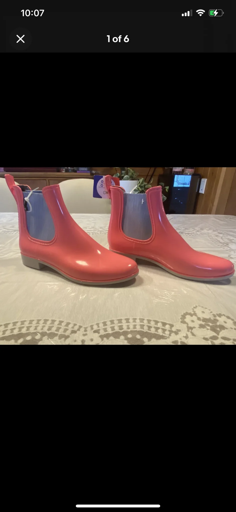 Featured image for Méduse Bottes de pluie Chelsea rose corail pour femmes - Taille US 7 NEW