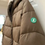 Thumbnail for Women's brown / khaki down puffer coat