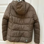 Thumbnail for Women's brown / khaki down puffer coat