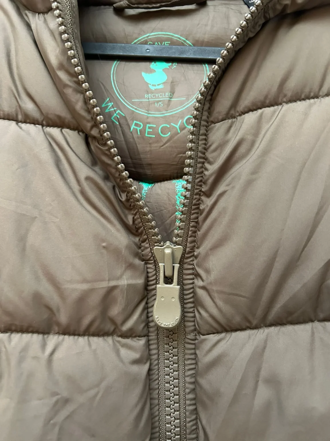 Image for Women's brown / khaki down puffer coat