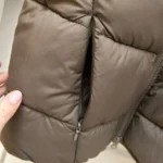 Thumbnail for Women's brown / khaki down puffer coat