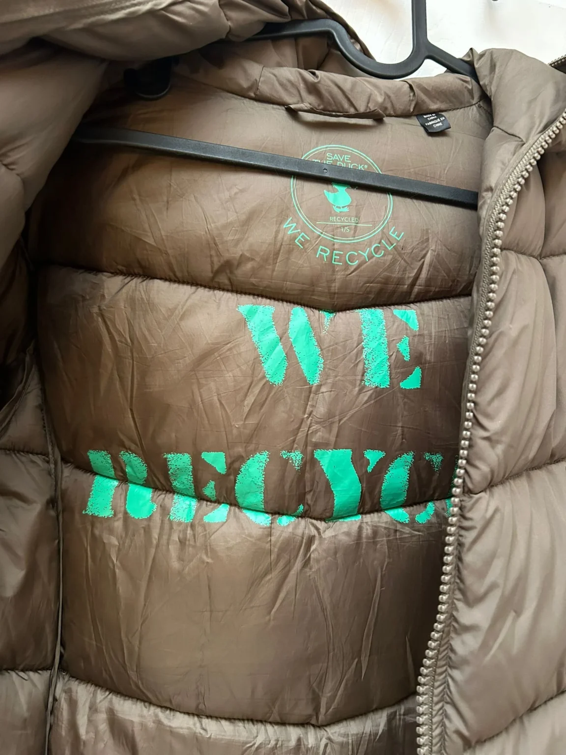 Image for Women's brown / khaki down puffer coat