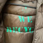 Thumbnail for Women's brown / khaki down puffer coat