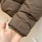 Thumbnail for Women's brown / khaki down puffer coat