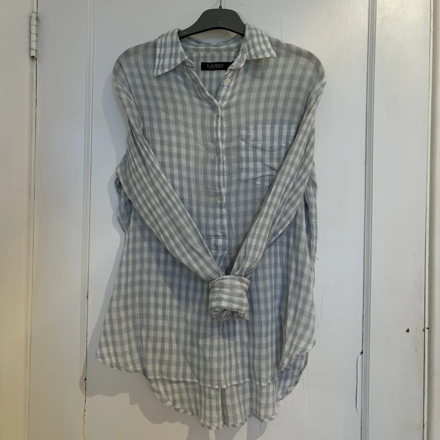 Featured image for Ralph Lauren - Chemise vichy bleu et blanc