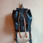 Featured thumbnail for Black vintage leather backpack