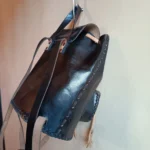 Thumbnail for Black vintage leather backpack