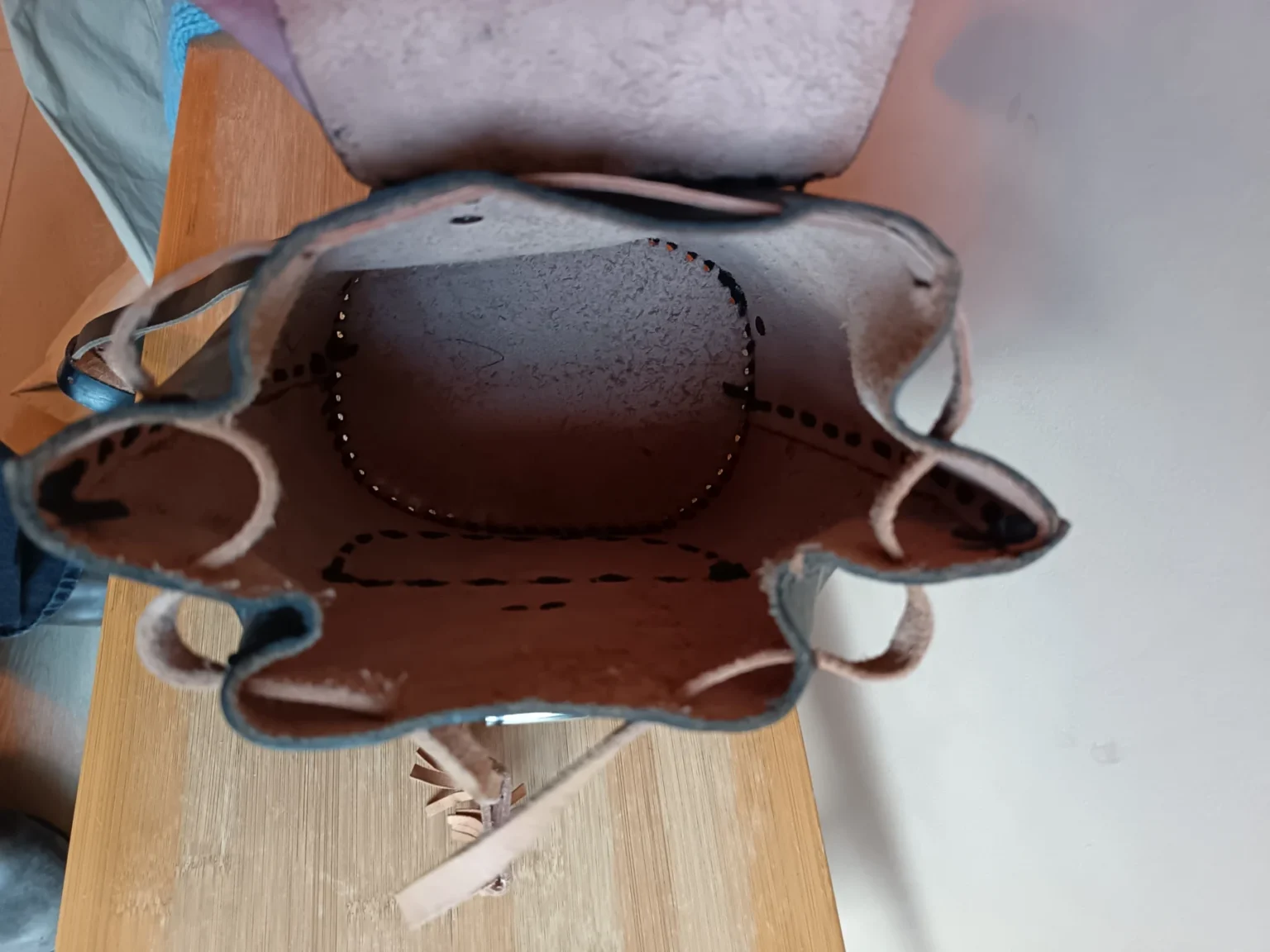 Image for Black vintage leather backpack