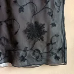 Thumbnail for Black blouse in embroidered silk, vintage style