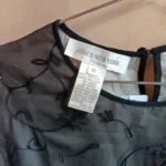 Thumbnail for Black blouse in embroidered silk, vintage style