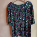 Thumbnail for Blouse en soie vintage brodée de sequins