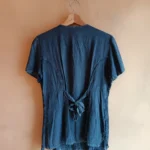 Thumbnail for Blouse bleue brodée style vintage années 90