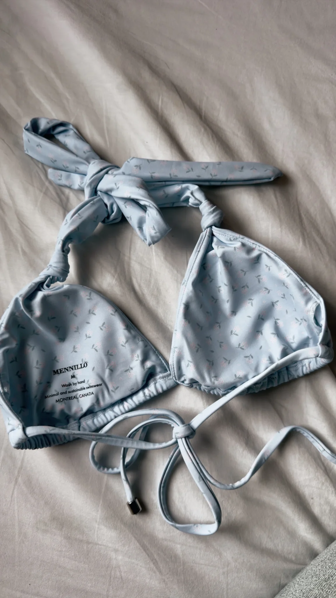 Image for Haut de maillot Chloe bleu fleuri Mennillo