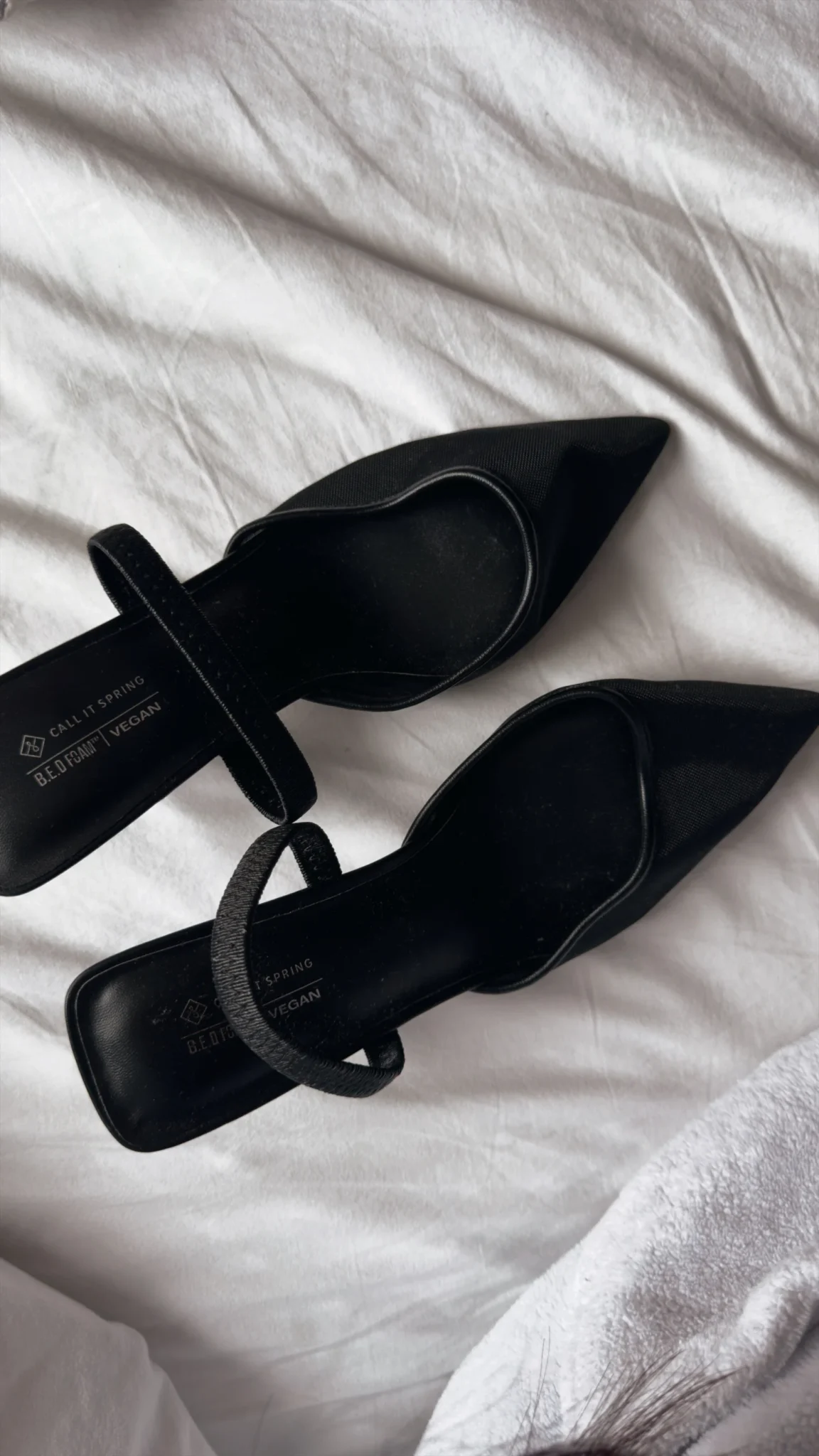 Image for Black mesh Spring pointed heels