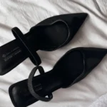 Thumbnail for Black mesh Spring pointed heels