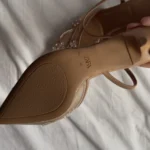 Thumbnail for Talon hauts beige mesh brodé Zara
