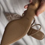 Thumbnail for Talon hauts beige mesh brodé Zara