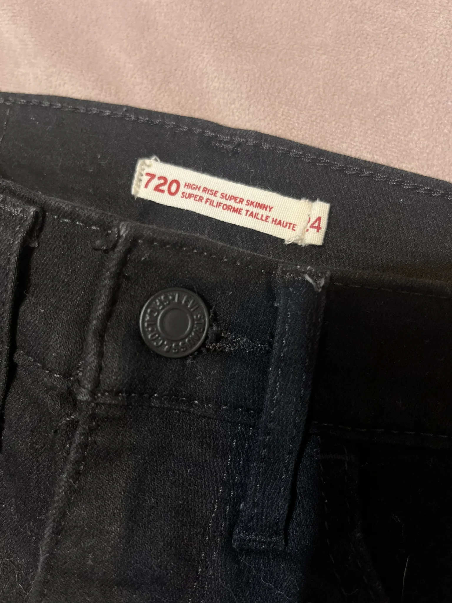Image for Jeans Noir Levis skinny et taille haute- 24 - Très bon état