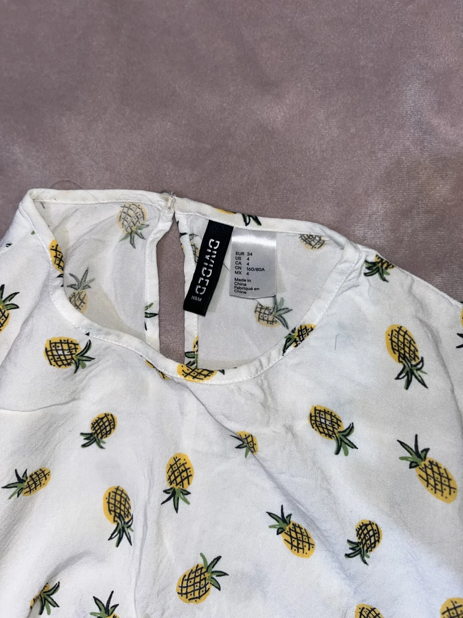 Image for T-Shirt léger HM avec motif Anana - grandeur 4