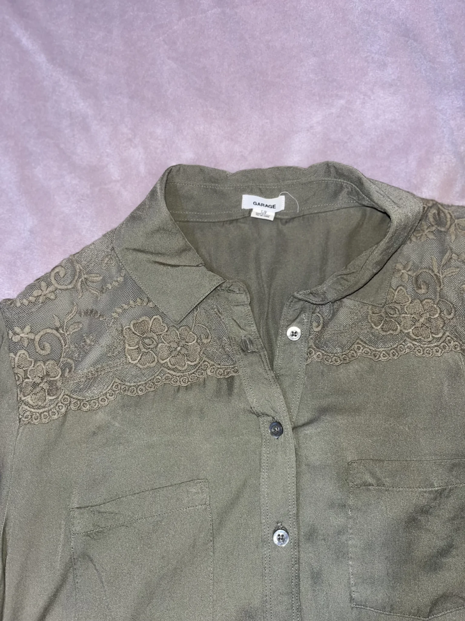 Image for Garage blouse with lace - Small
