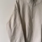 Thumbnail for Chandail demi-zip manches longues beige